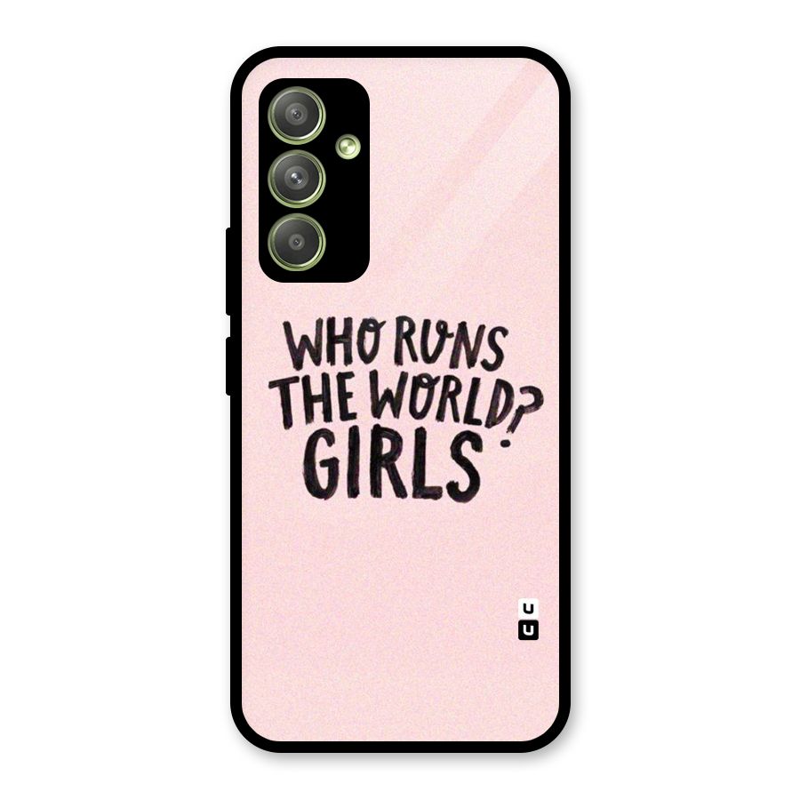 Girls World Glass Back Case for Galaxy A54