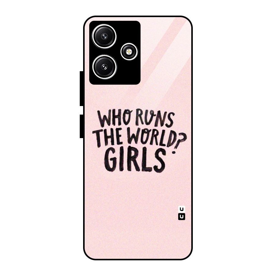 Girls World Glass Back Case for Redmi 12 5G
