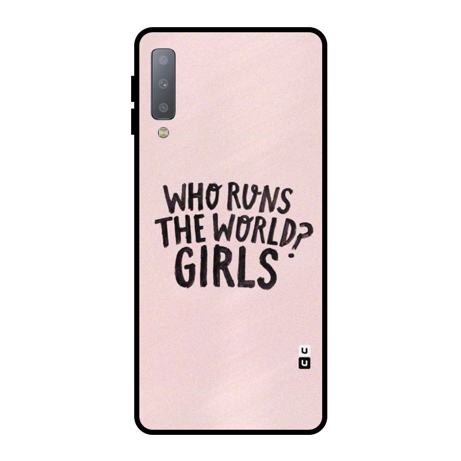 Girls World Metal Back Case for Galaxy A7 (2018)