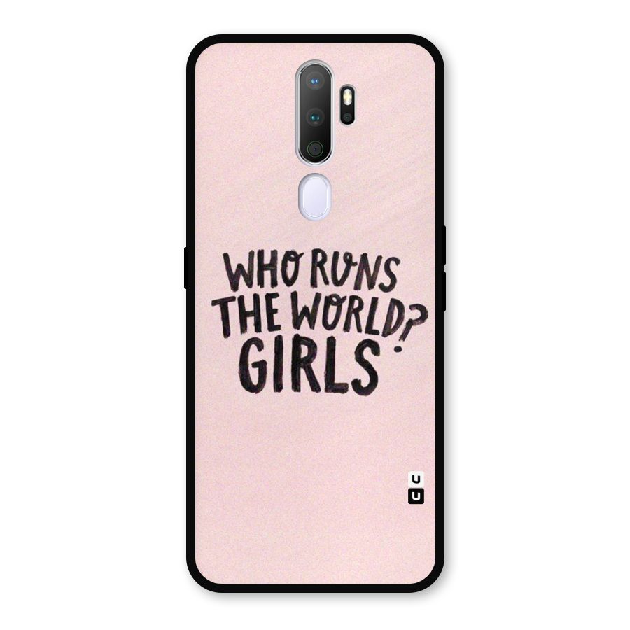 Girls World Metal Back Case for Oppo A9 (2020)