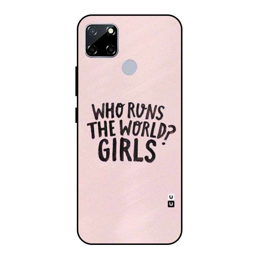 Girls World Metal Back Case for Realme Narzo 20