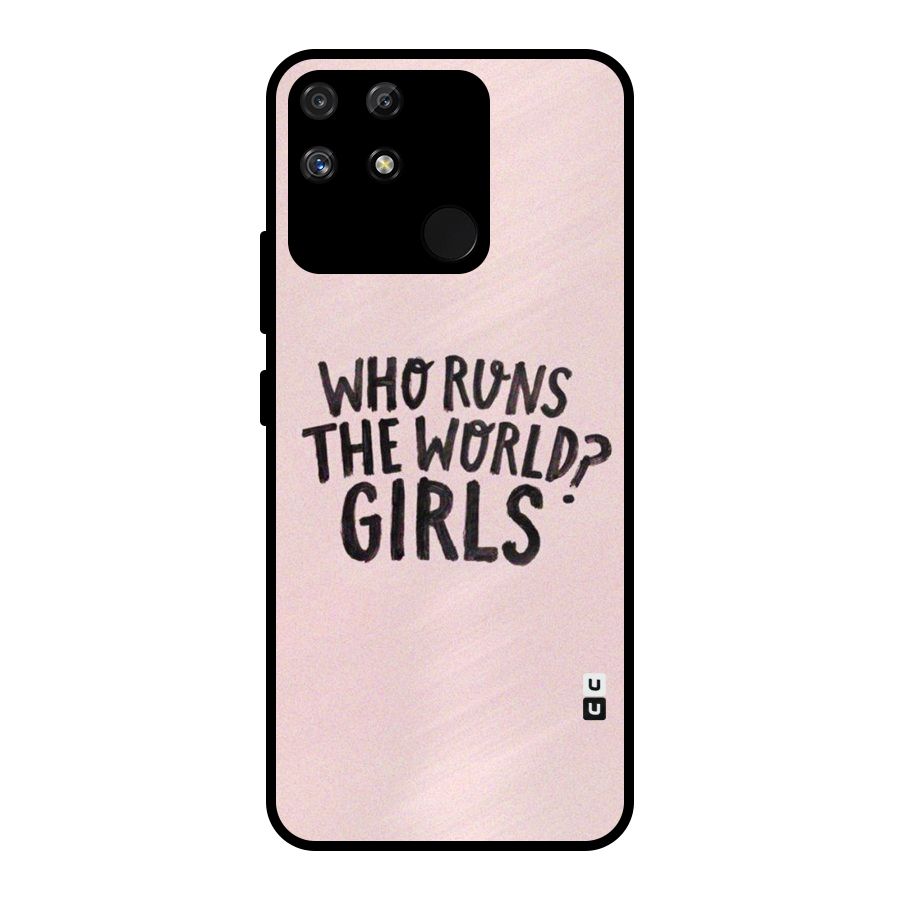 Girls World Metal Back Case for Realme Narzo 50A