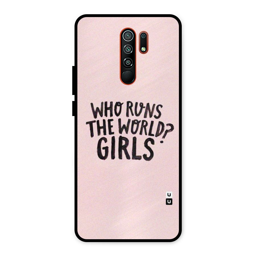 Girls World Metal Back Case for Redmi 9 Prime