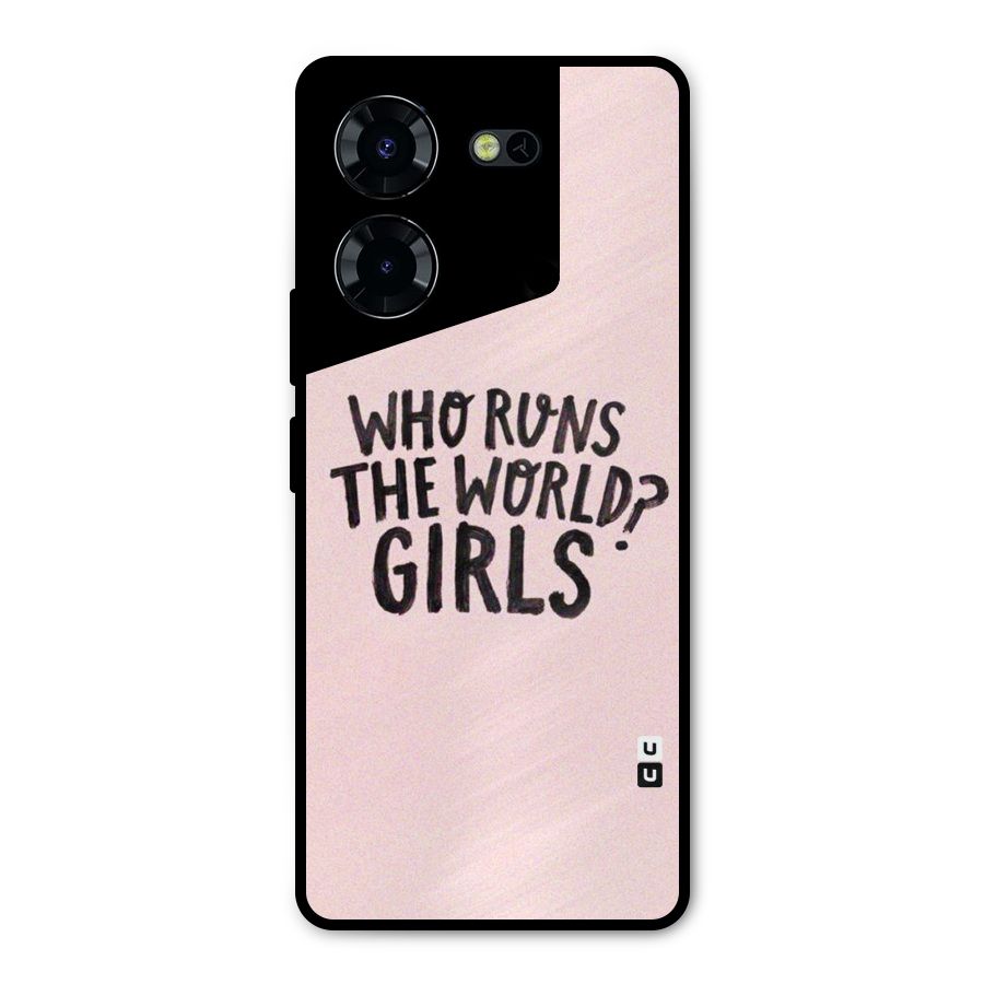 Girls World Metal Back Case for Tecno Pova 5 Pro 5G