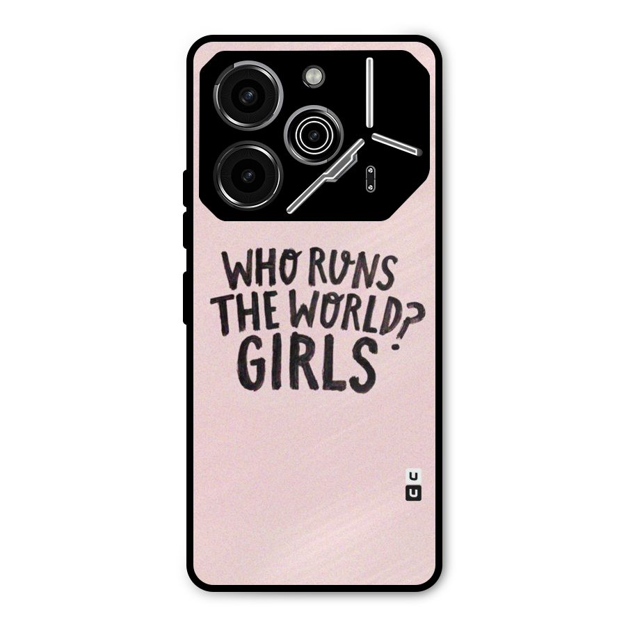 Girls World Metal Back Case for Tecno Pova 6 Pro