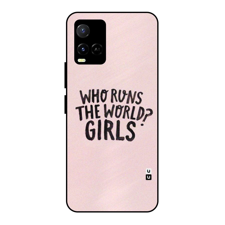 Girls World Metal Back Case for Vivo Y21A