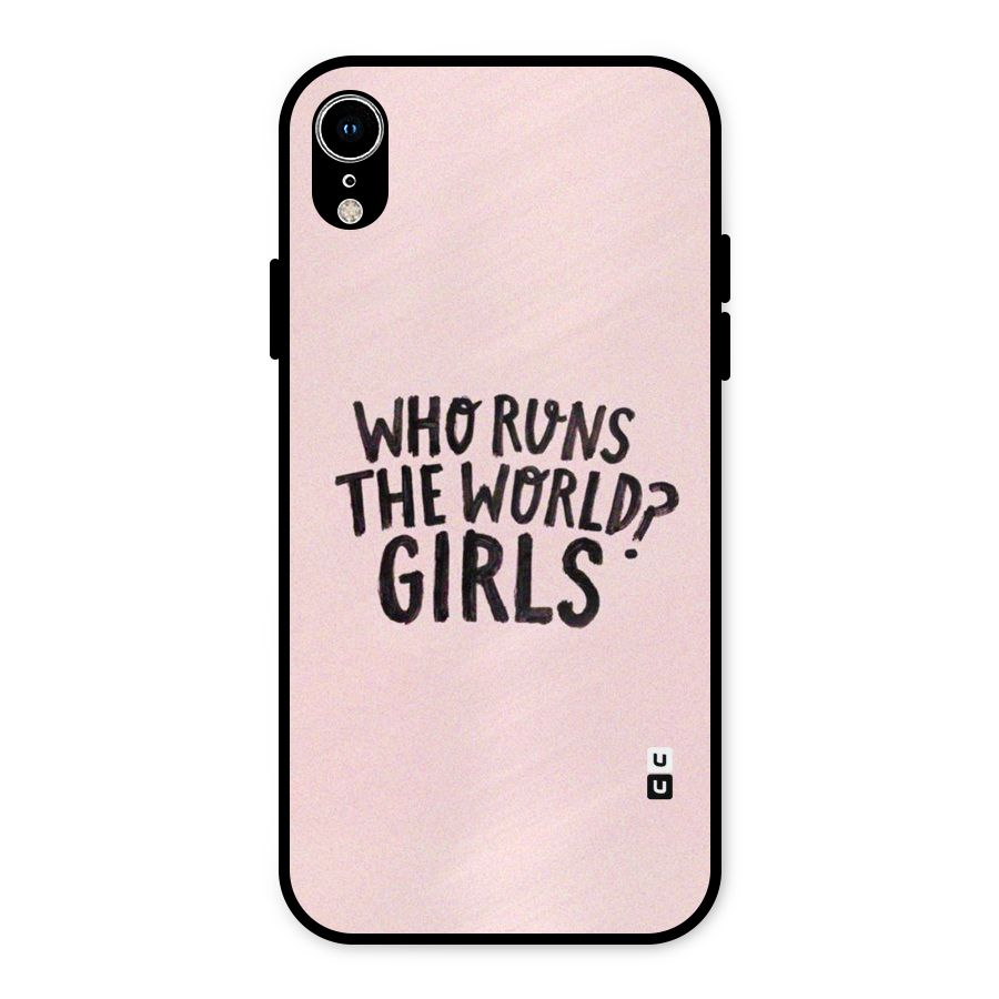 Girls World Metal Back Case for iPhone XR