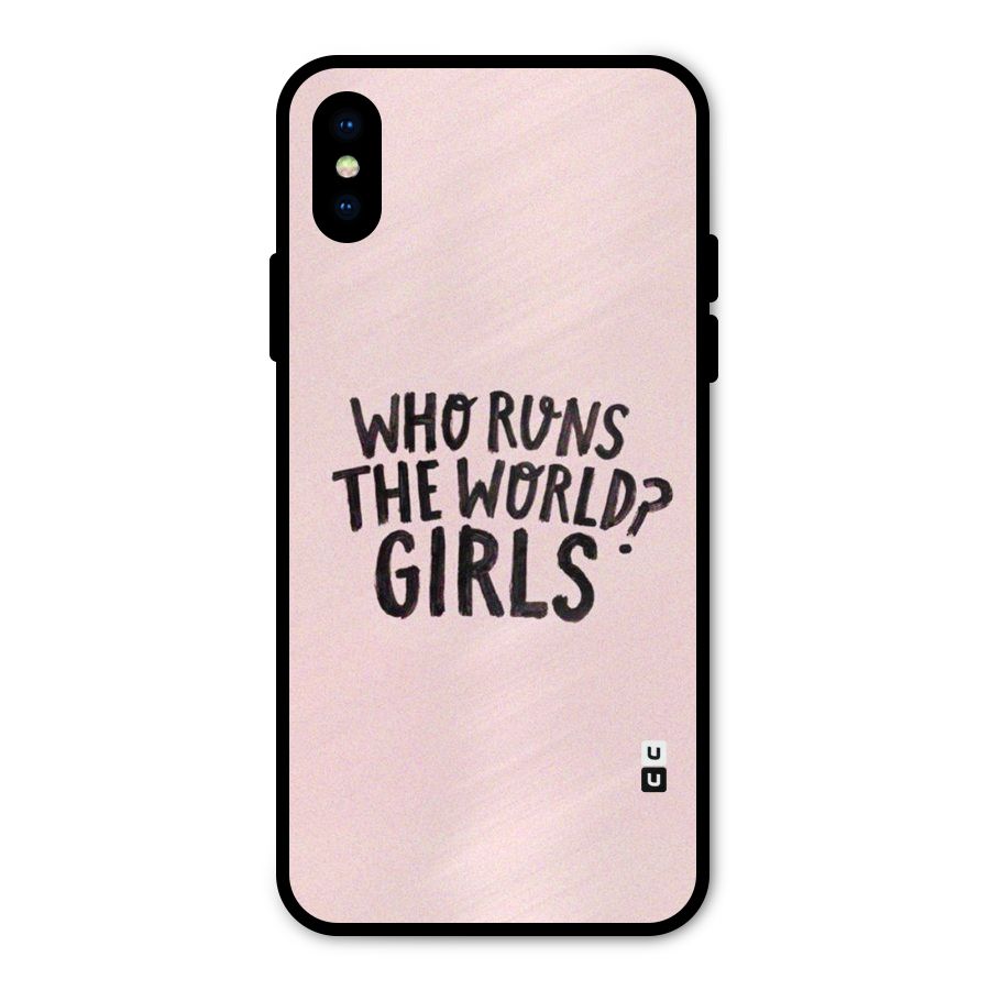 Girls World Metal Back Case for iPhone XS