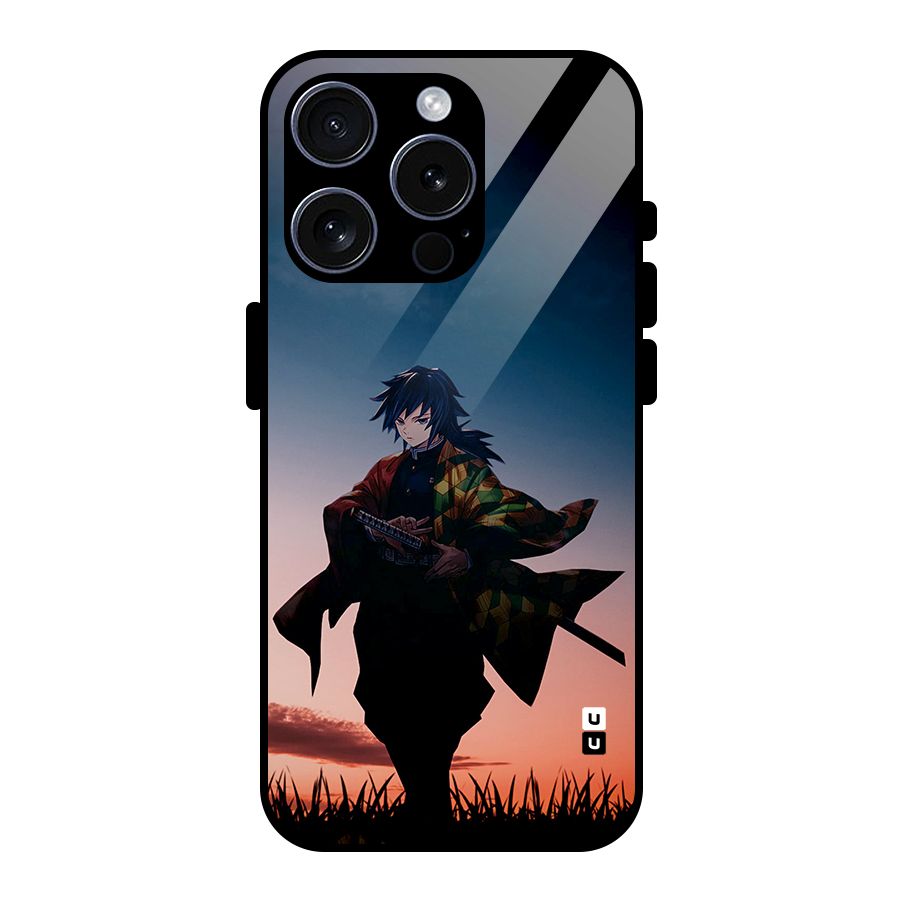 Giyu Tomioka Stance Glass Back Case for iPhone 15 Pro