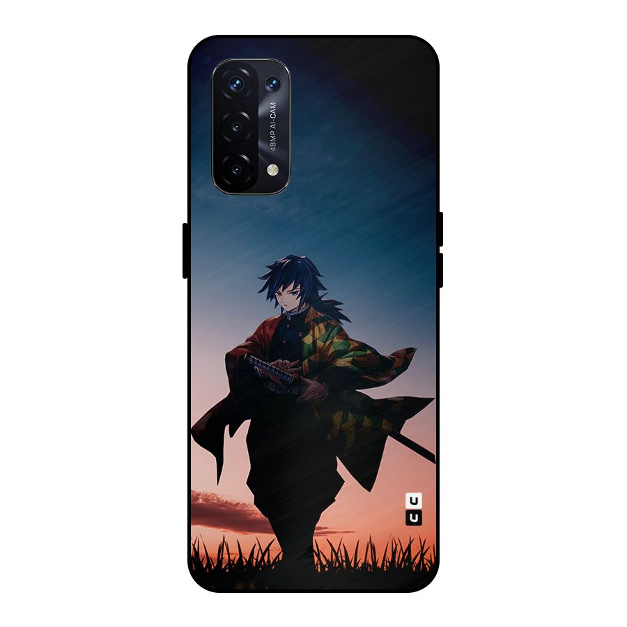 Giyu Tomioka Stance Metal Back Case for Oppo A74 5G