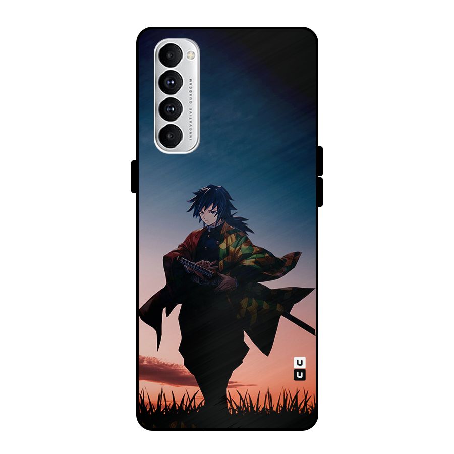Giyu Tomioka Stance Metal Back Case for Oppo Reno4 Pro