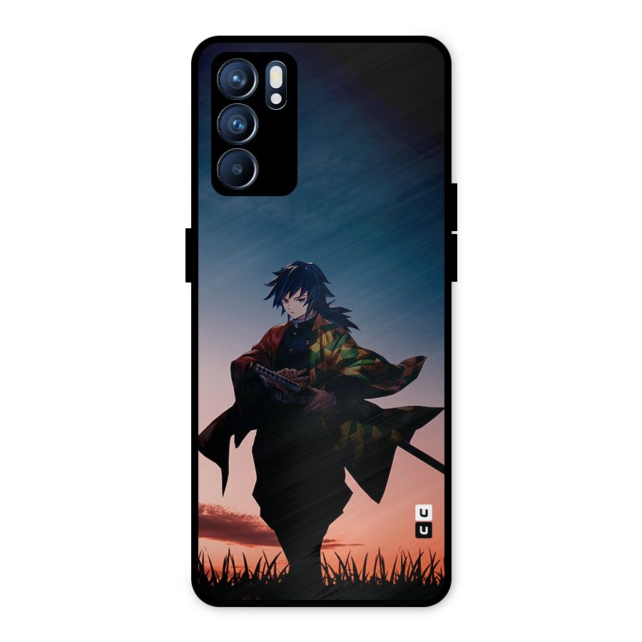 Giyu Tomioka Stance Metal Back Case for Oppo Reno6 5G