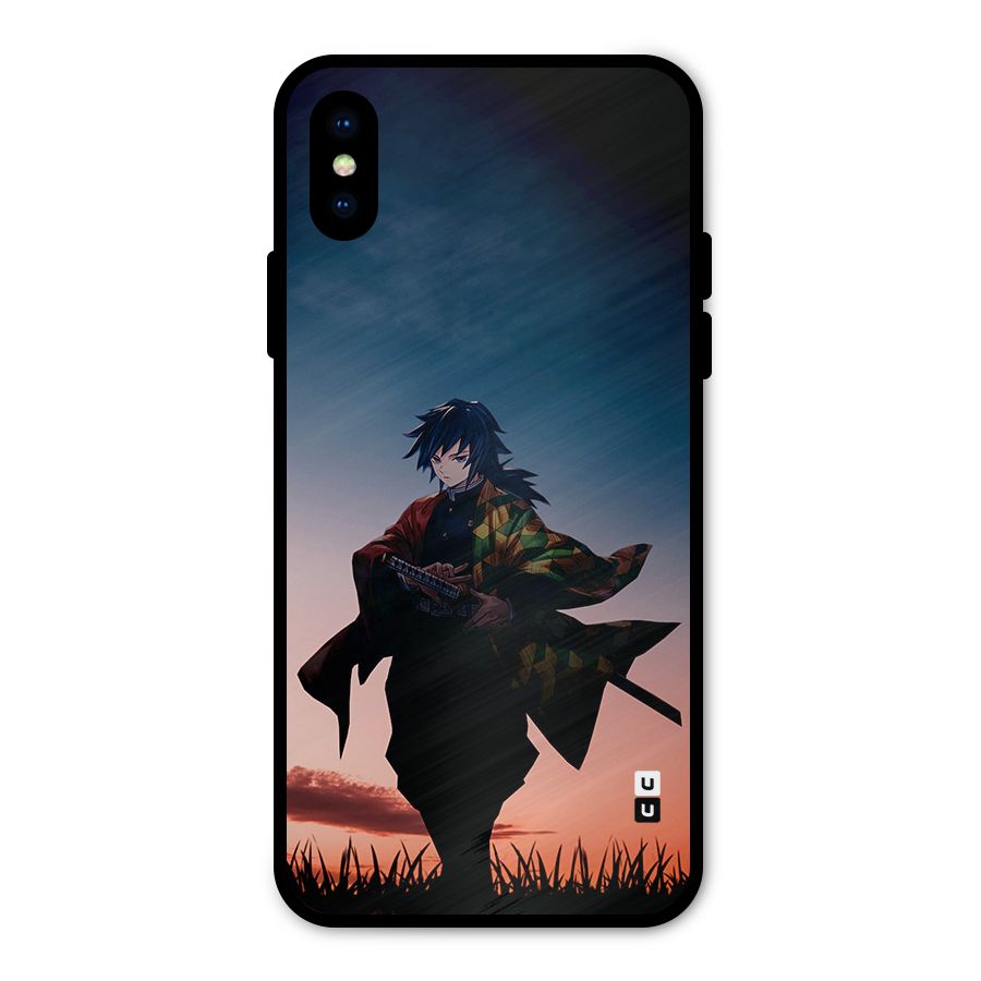 Giyu Tomioka Stance Metal Back Case for iPhone XS