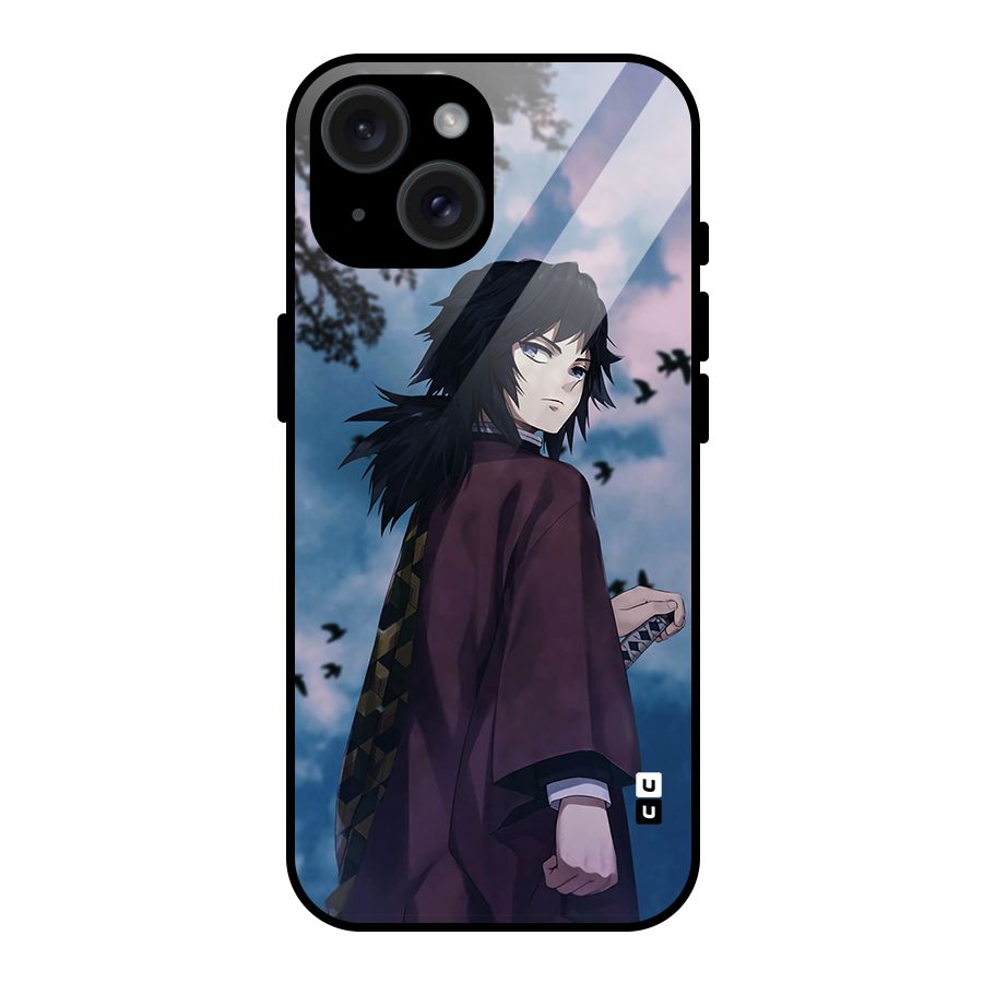 Giyu Tomioka Waiting Glass Back Case for iPhone 15