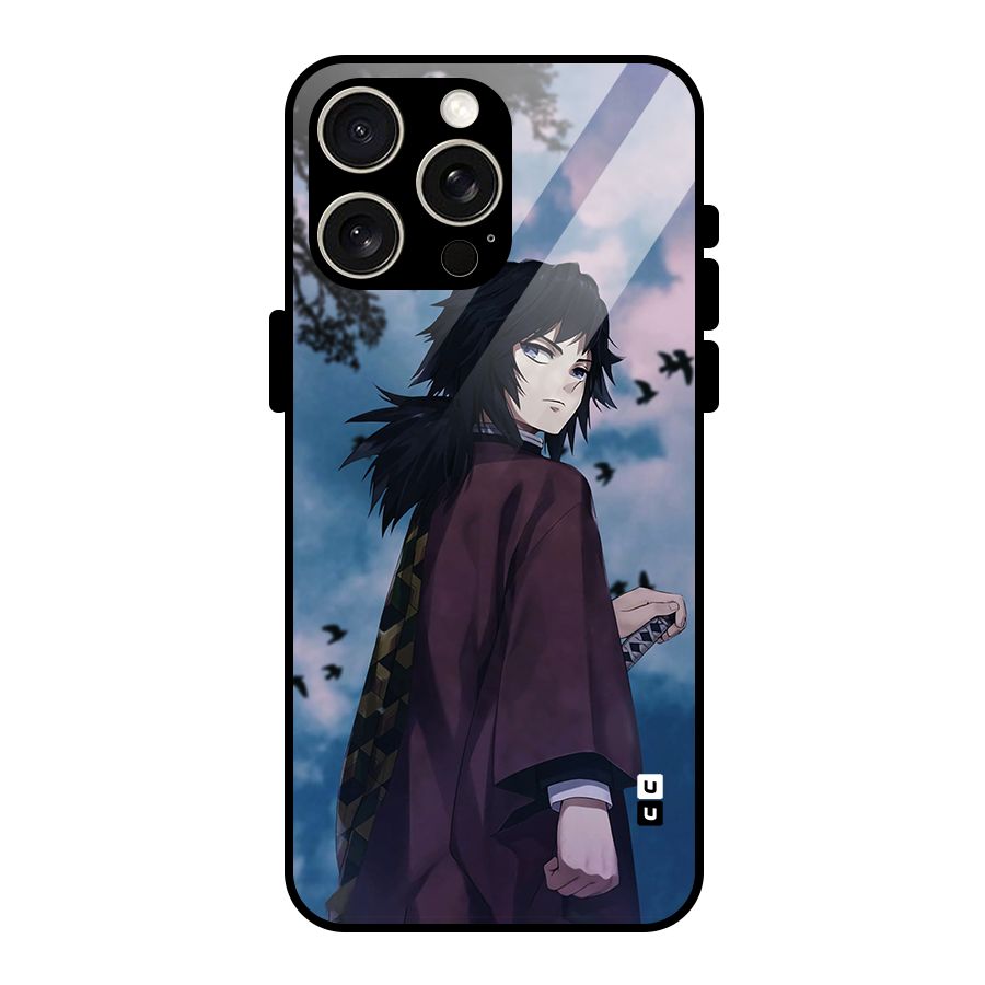 Giyu Tomioka Waiting Glass Back Case for iPhone 15 Pro Max