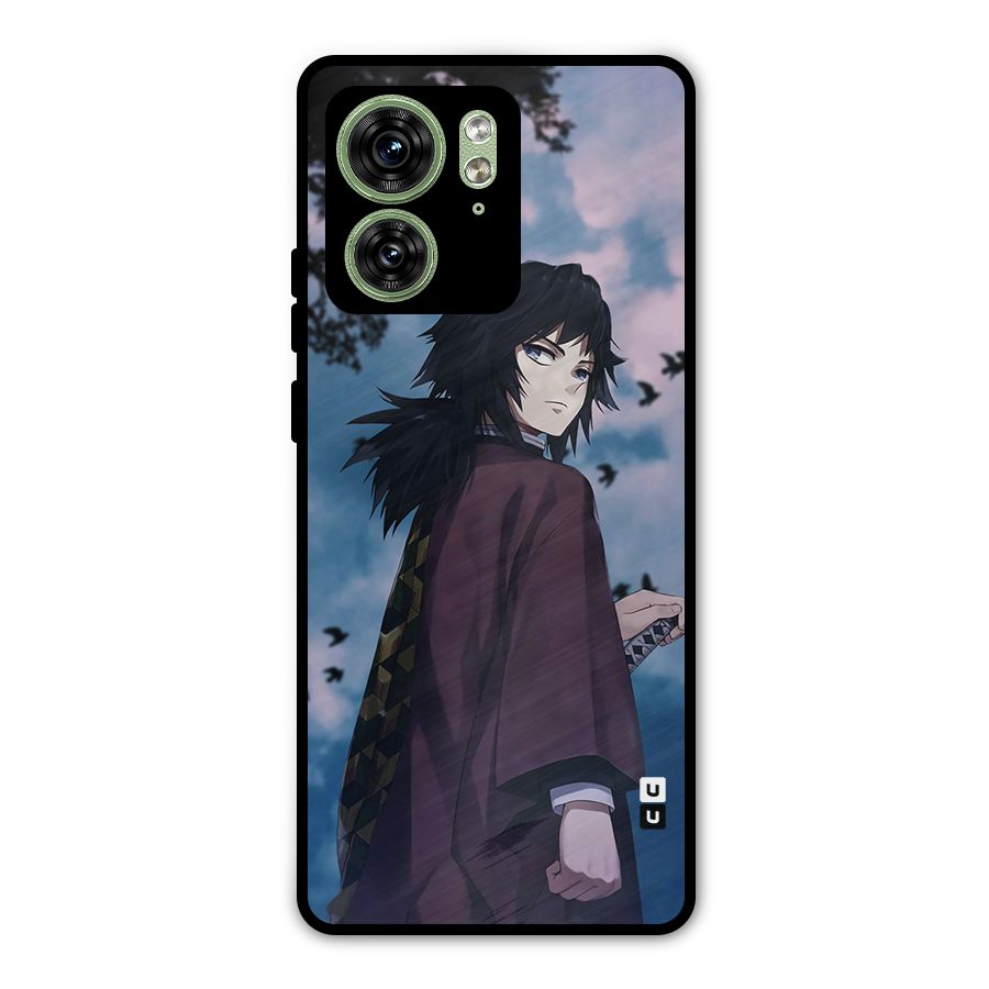 Giyu Tomioka Waiting Metal Back Case for Motorola Edge 40 5G