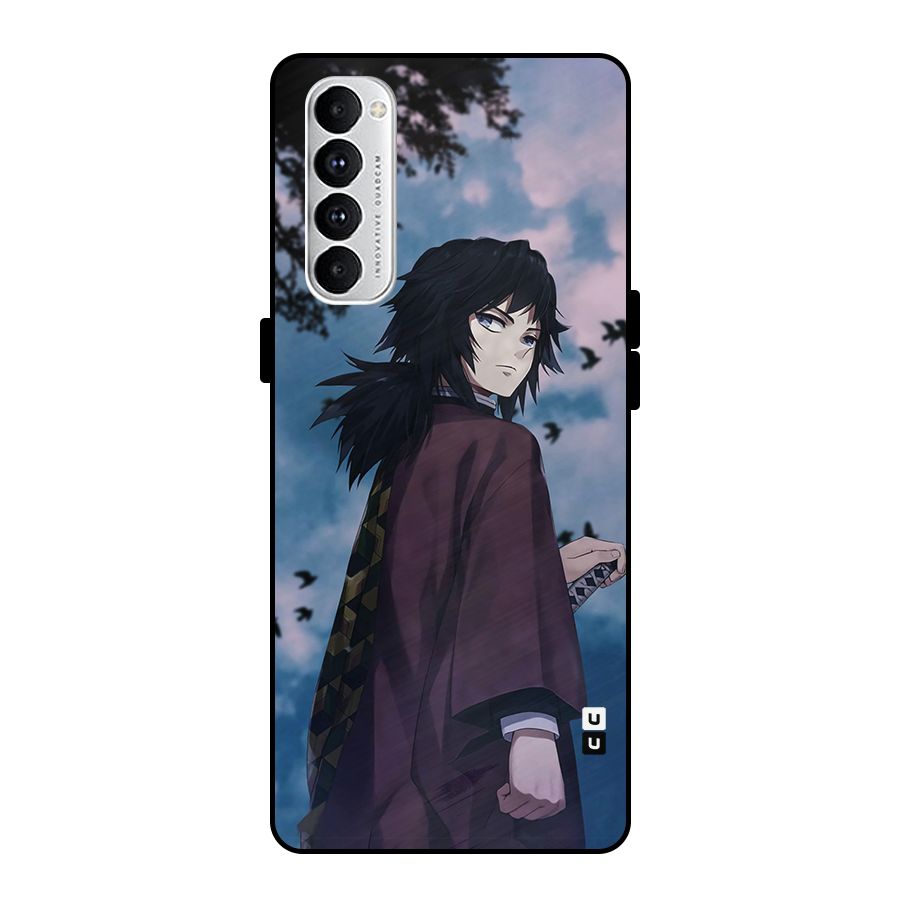 Giyu Tomioka Waiting Metal Back Case for Oppo Reno4 Pro