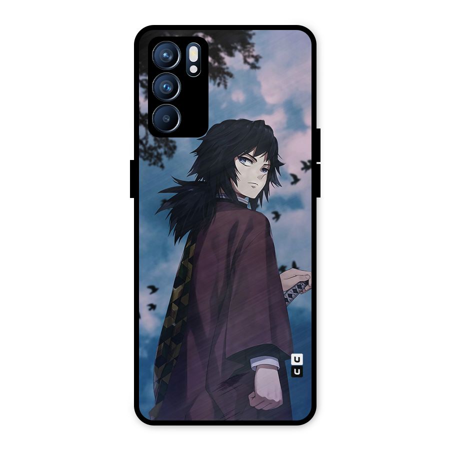 Giyu Tomioka Waiting Metal Back Case for Oppo Reno6 5G