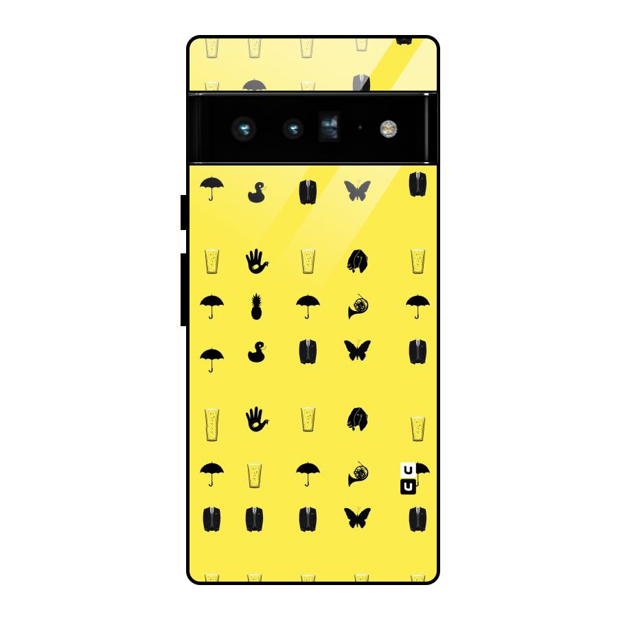 Glass Pattern Glass Back Case for Google Pixel 6 Pro