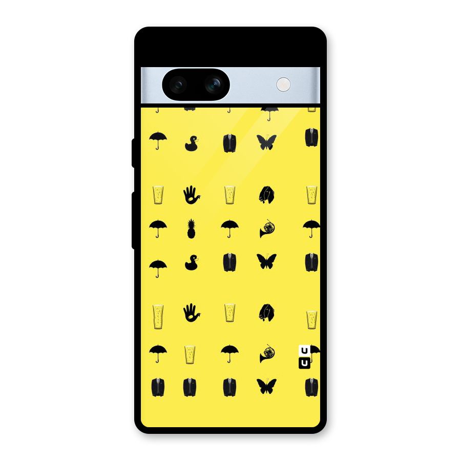 Glass Pattern Glass Back Case for Google Pixel 7a