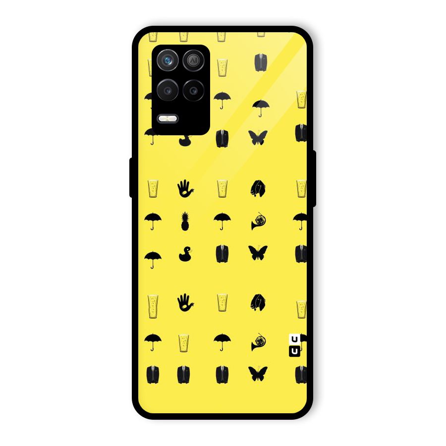 Glass Pattern Glass Back Case for Realme 8s 5G
