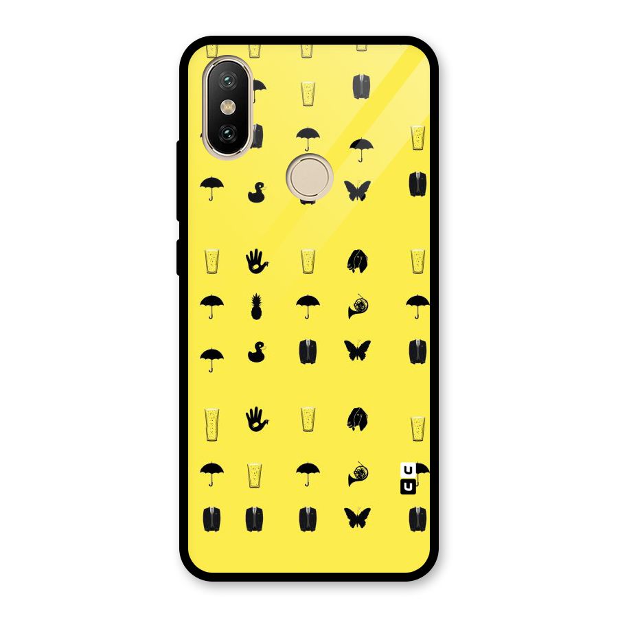 Glass Pattern Glass Back Case for Redmi A2