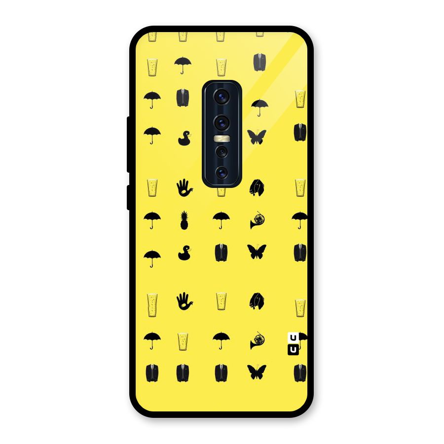 Glass Pattern Glass Back Case for Vivo V17 Pro