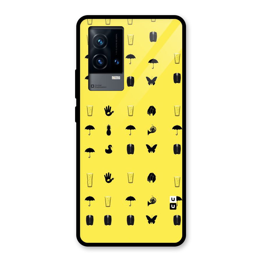 Glass Pattern Glass Back Case for iQOO 9 5G