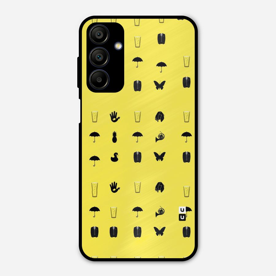 Glass Pattern Metal Back Case for Galaxy A15 5G