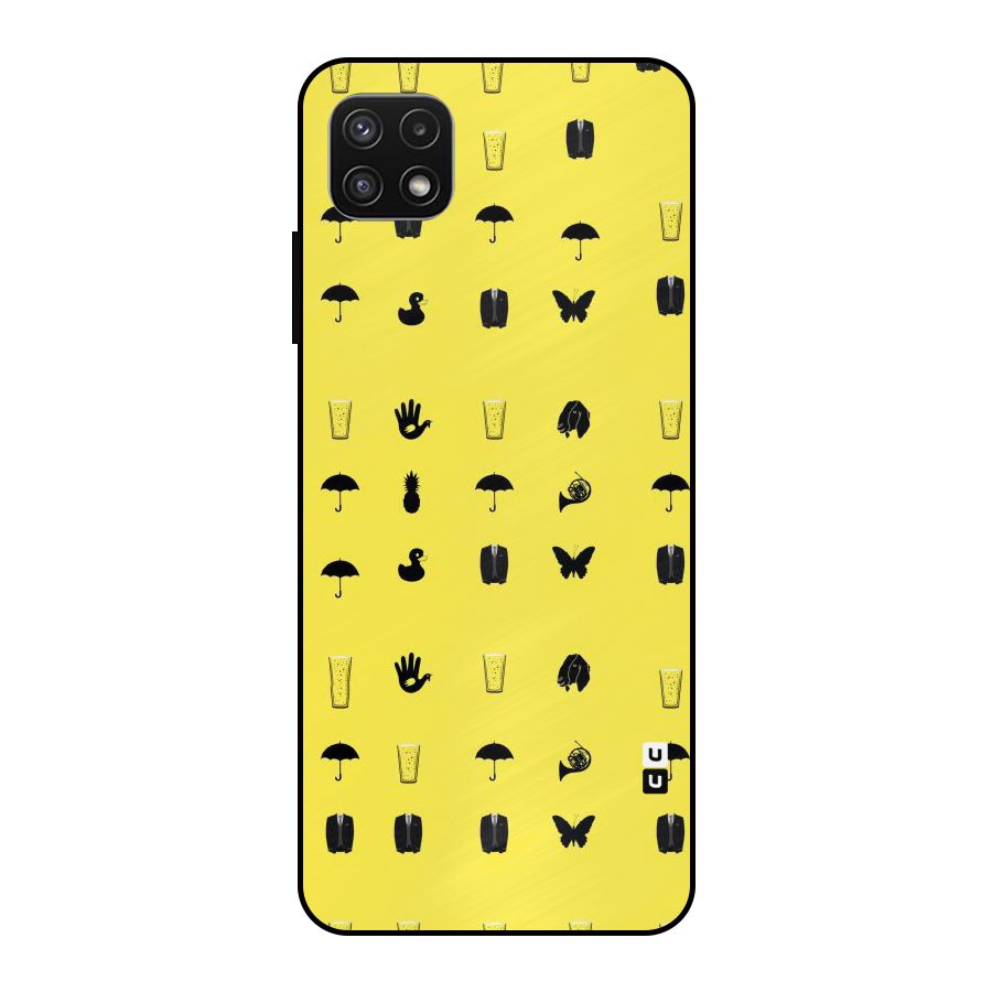 Glass Pattern Metal Back Case for Galaxy A22 5G