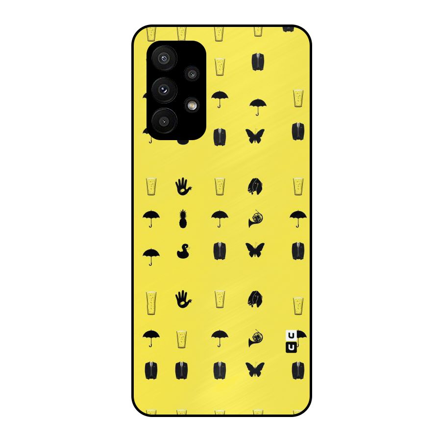 Glass Pattern Metal Back Case for Galaxy A23