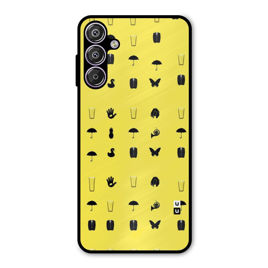 Glass Pattern Metal Back Case for Galaxy F15