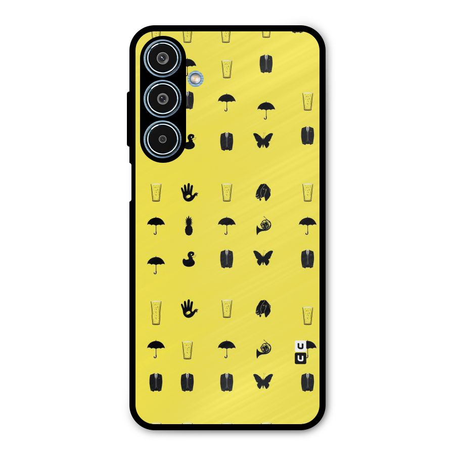 Glass Pattern Metal Back Case for Galaxy M35