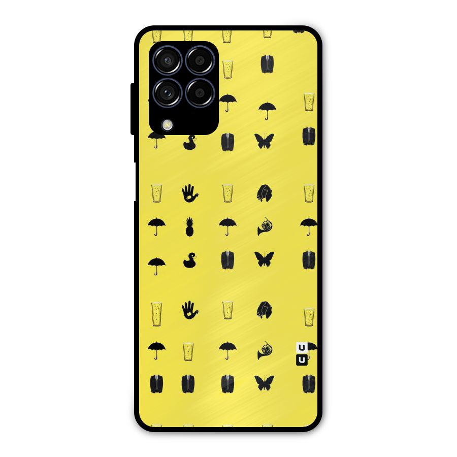 Glass Pattern Metal Back Case for Galaxy M53 5G