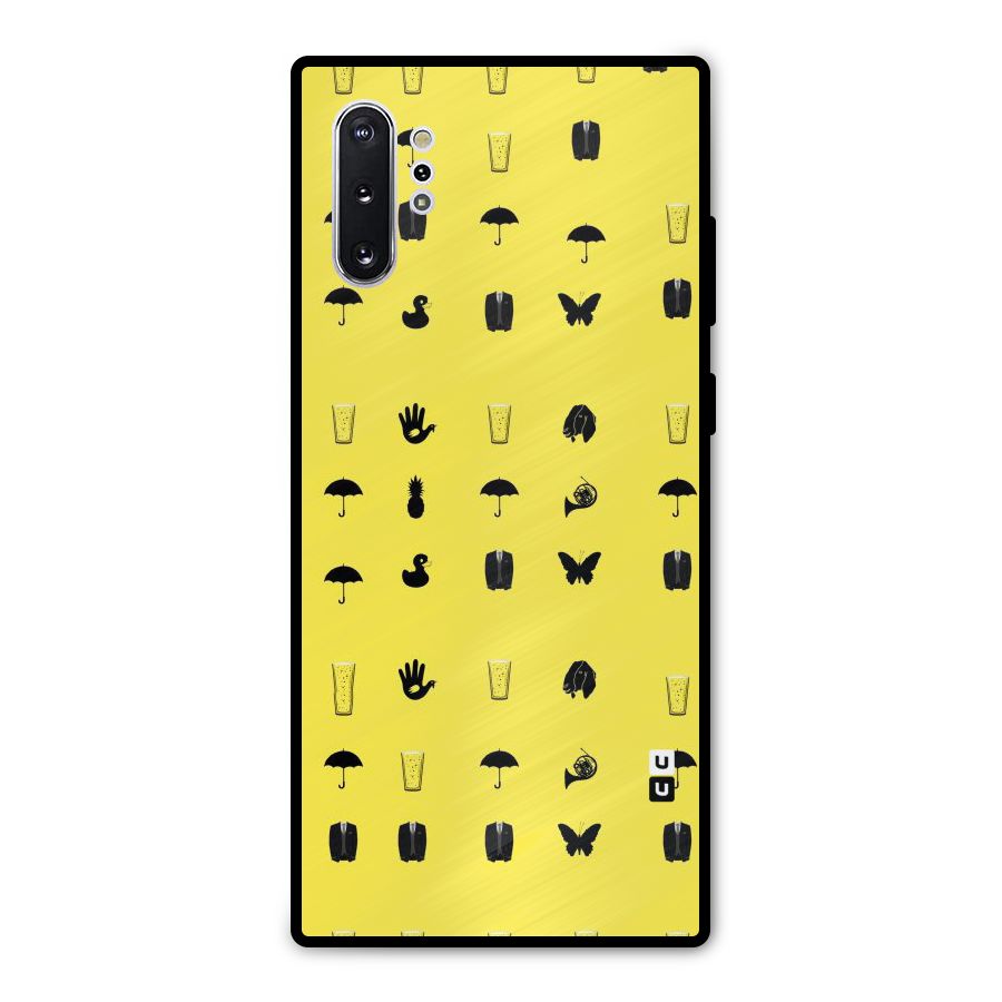 Glass Pattern Metal Back Case for Galaxy Note 10 Plus