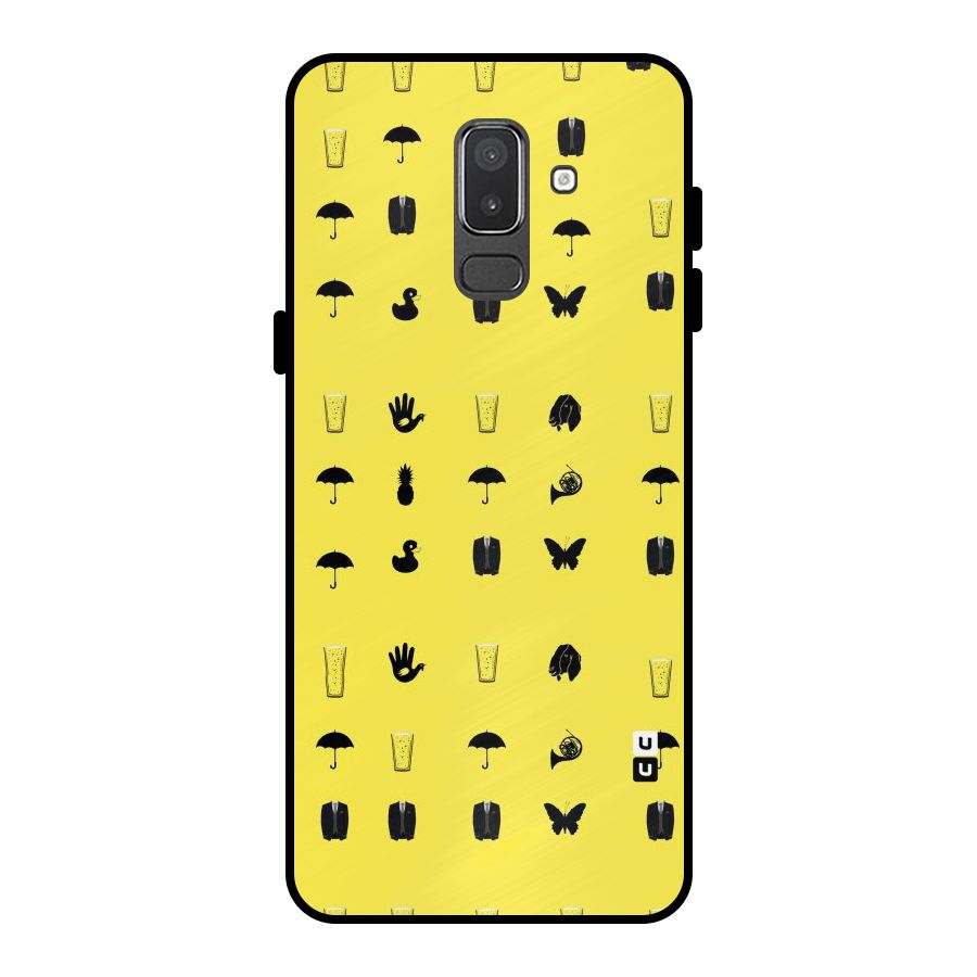 Glass Pattern Metal Back Case for Galaxy On8 (2018)
