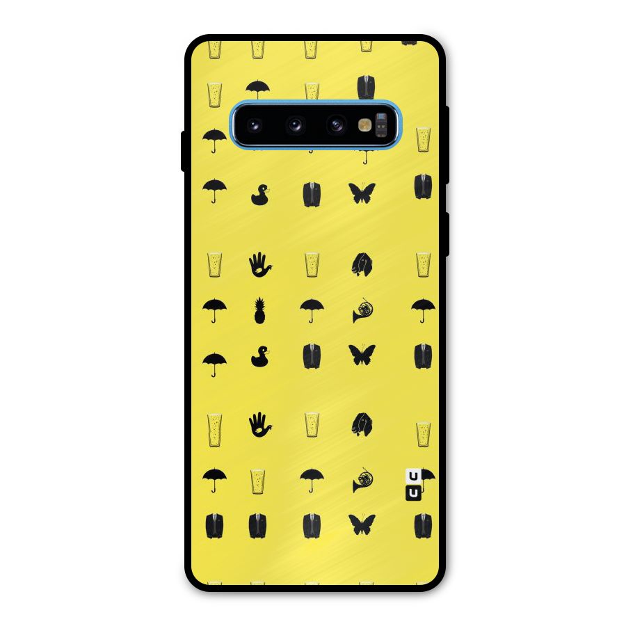 Glass Pattern Metal Back Case for Galaxy S10