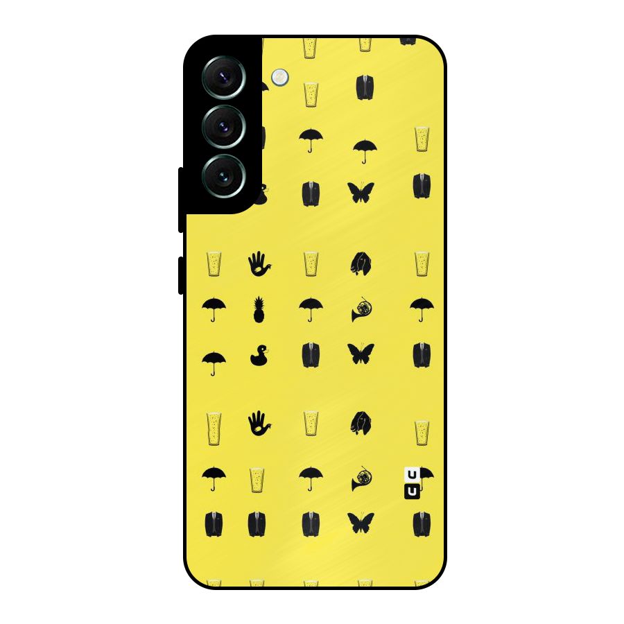 Glass Pattern Metal Back Case for Galaxy S22 Plus 5G