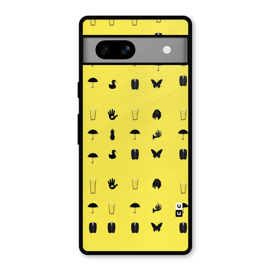 Glass Pattern Metal Back Case for Google Pixel 7a