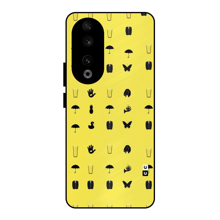 Glass Pattern Metal Back Case for Honor 90
