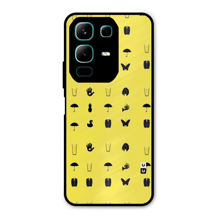 Glass Pattern Metal Back Case for Infinix Note 50x