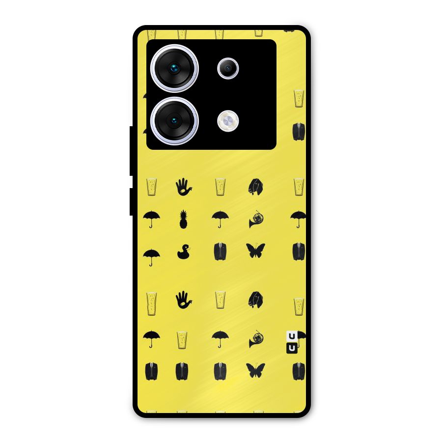 Glass Pattern Metal Back Case for Infinix Zero 30 5G
