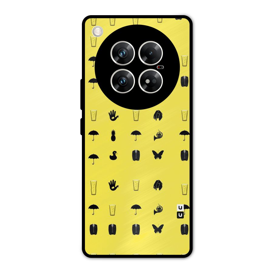 Glass Pattern Metal Back Case for Infinix Zero 40 5G