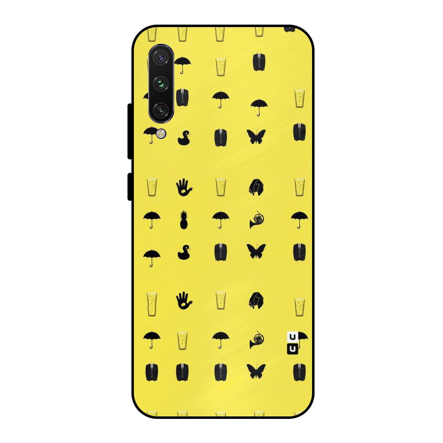 Glass Pattern Metal Back Case for Mi A3