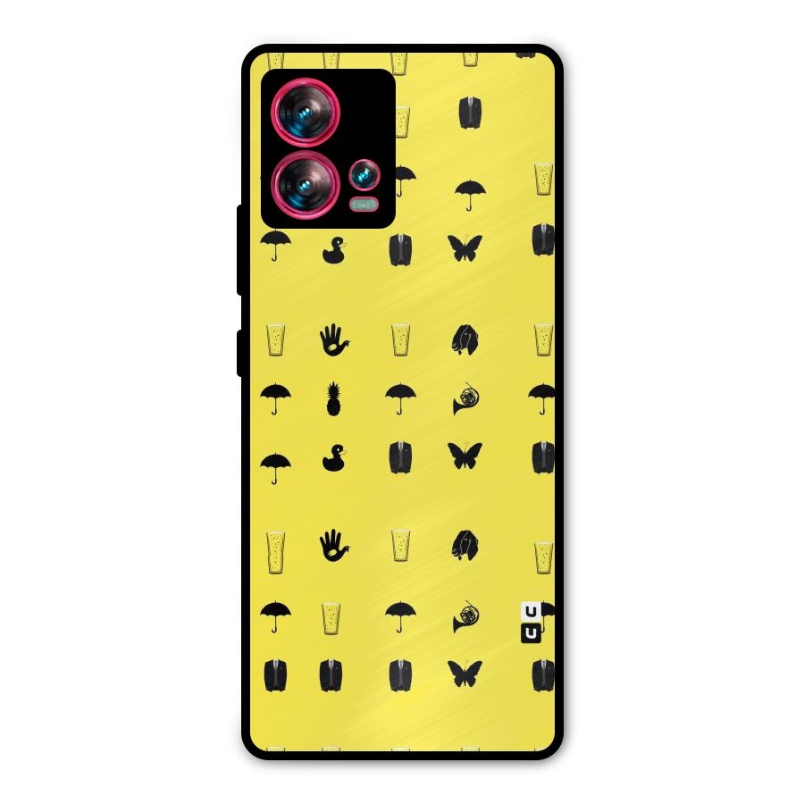 Glass Pattern Metal Back Case for Motorola Edge 30 Fusion
