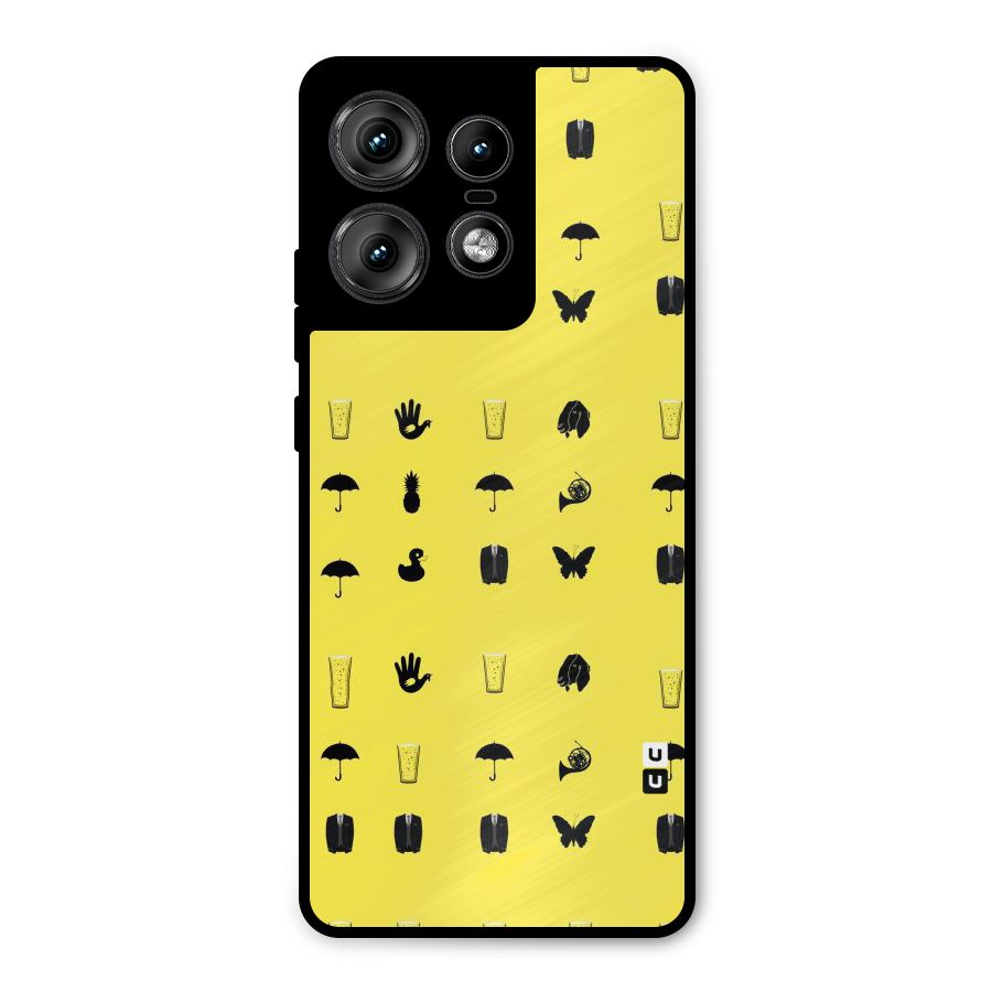 Glass Pattern Metal Back Case for Motorola Edge 50 Pro
