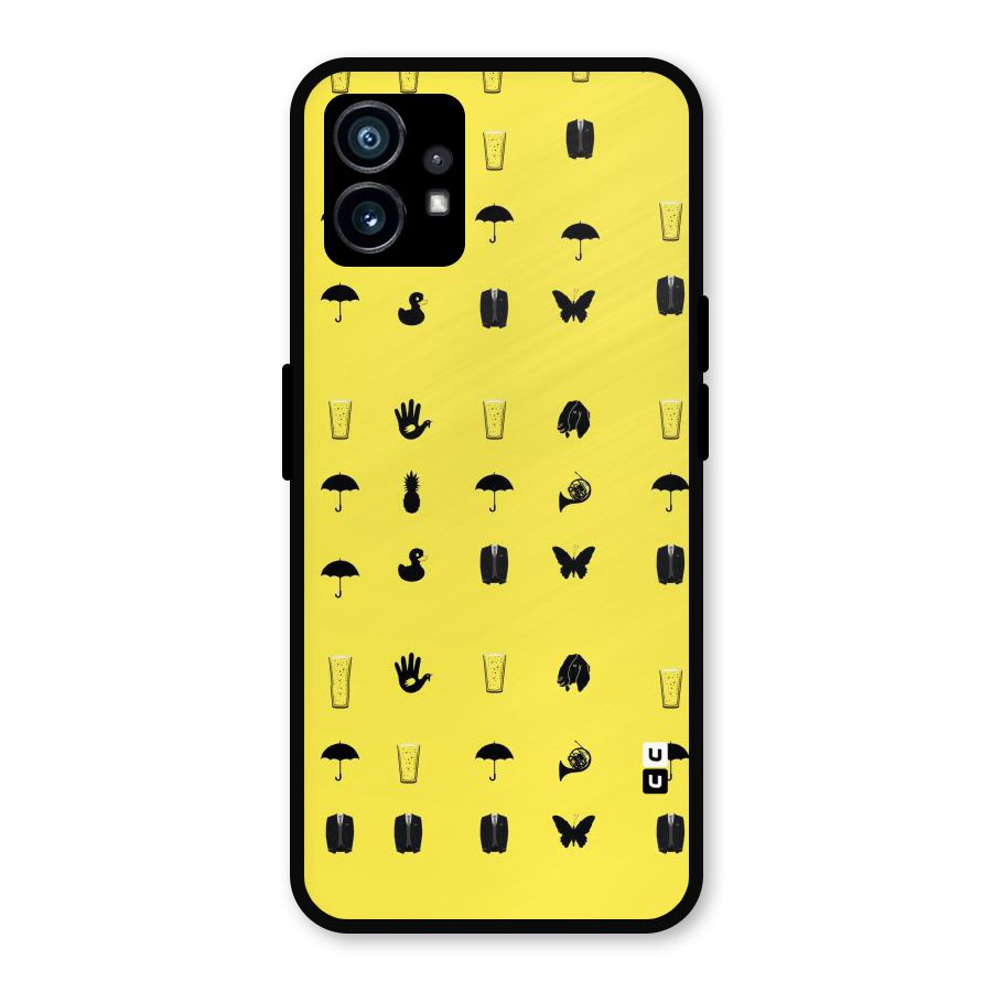Glass Pattern Metal Back Case for Nothing Phone 1