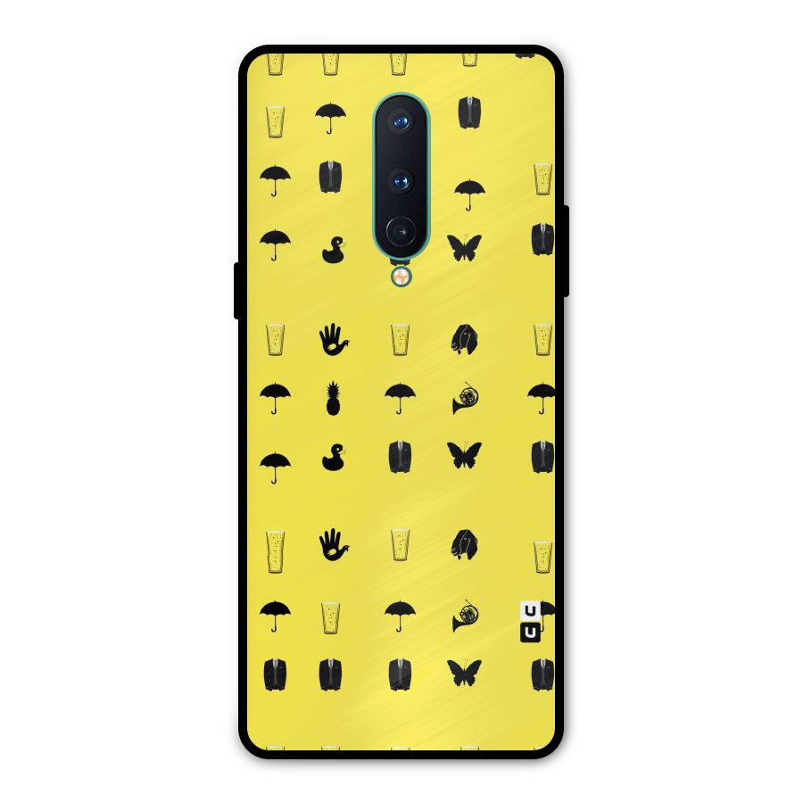 Glass Pattern Metal Back Case for OnePlus 8