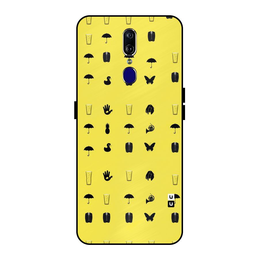 Glass Pattern Metal Back Case for Oppo F11