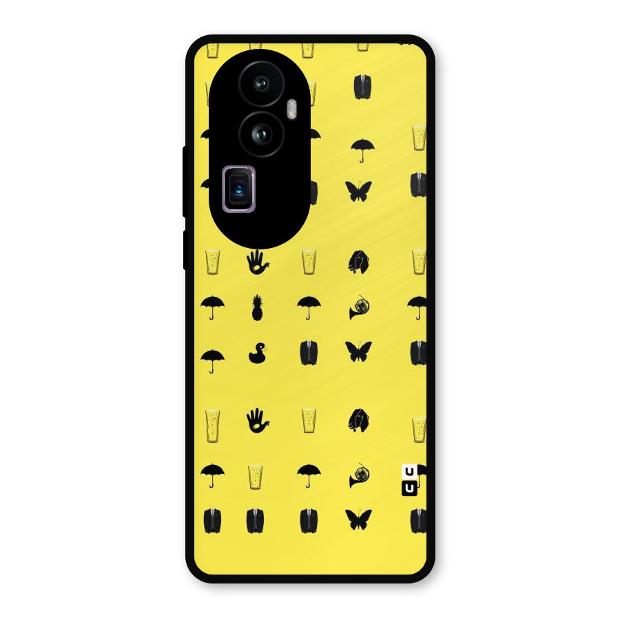 Glass Pattern Metal Back Case for Oppo Reno10 Pro Plus